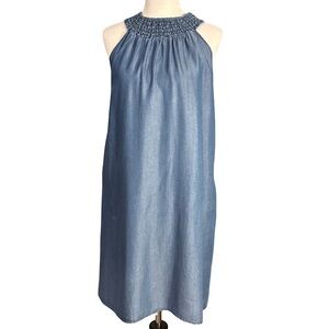 Blue Chambray Sleeveless Dres size small